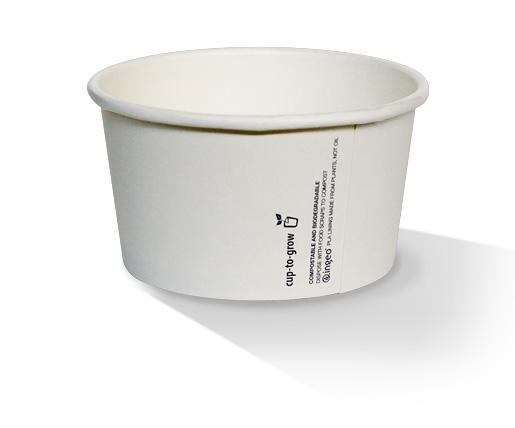 PLA Coated Paper Bowl 12oz Plain 500pc/ctn