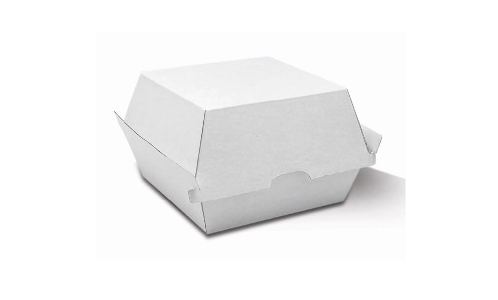 Burger Box / White Corrugated / Plain 250pc/ctn