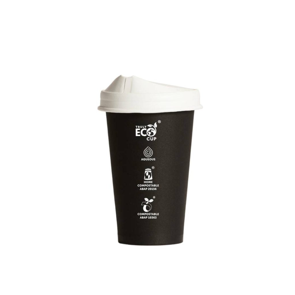10oz Single Wall Aqueous Truly Eco Cup - Black