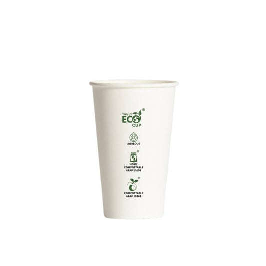 10oz Single Wall Aqueous Truly Eco Cup - White