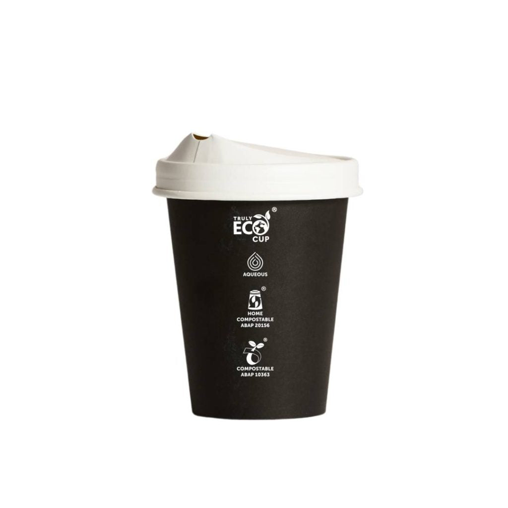 12oz Single Wall Aqueous Truly Eco Cup - Black