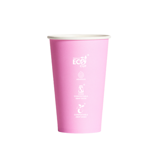16oz Single Wall  Aqueous Truly Eco Cup - Pastel