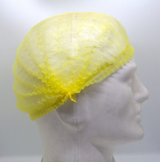 100(10) SC NW Crimped Beret Caps YELLOW 21