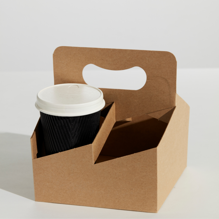 4 Cup Carry Tray w/Handle -  ENVIRO