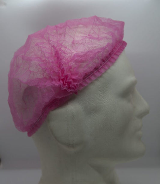 100(10) SC NW Crimped Beret Caps PINK 21