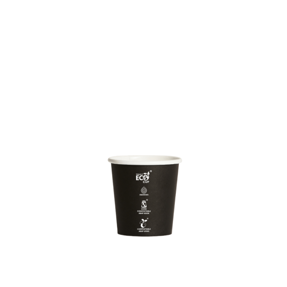 4oz Single Wall Aqueous Truly Eco Cup - Black