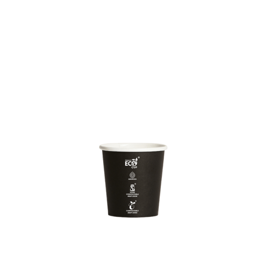 4oz Single Wall Aqueous Truly Eco Cup - Black