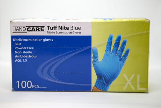 100(10) NITRILE BLUE XLARGE PFREE