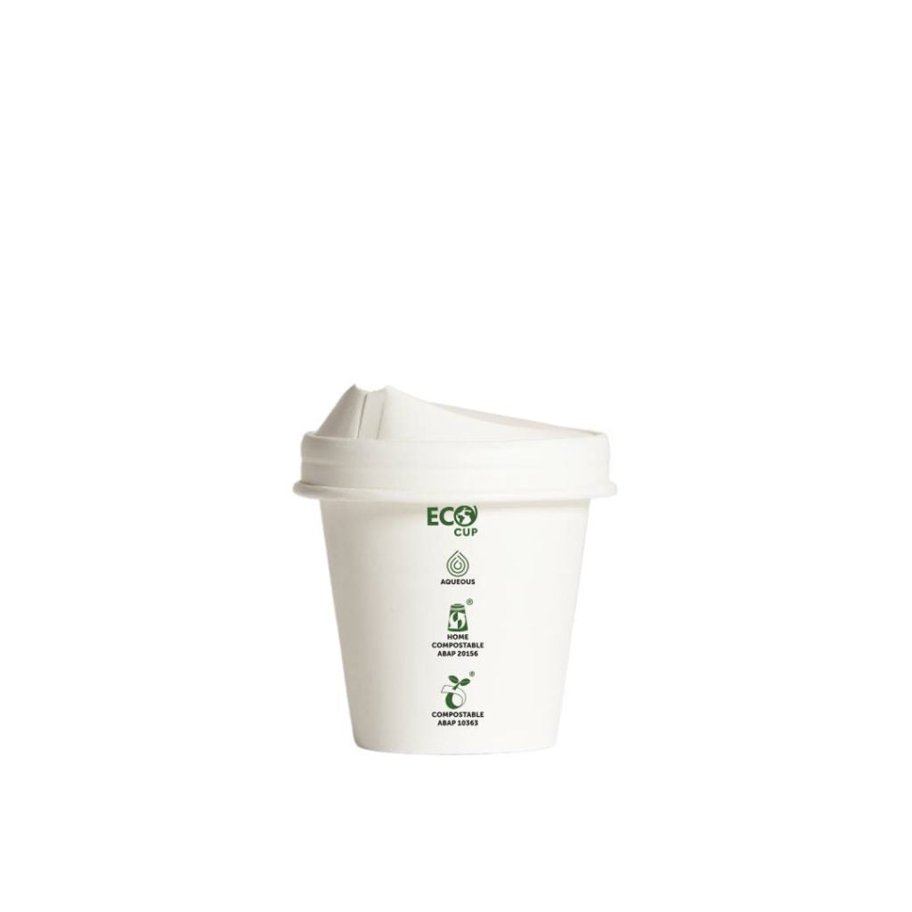 6oz Single Wall Aqueous Truly Eco Cup - White