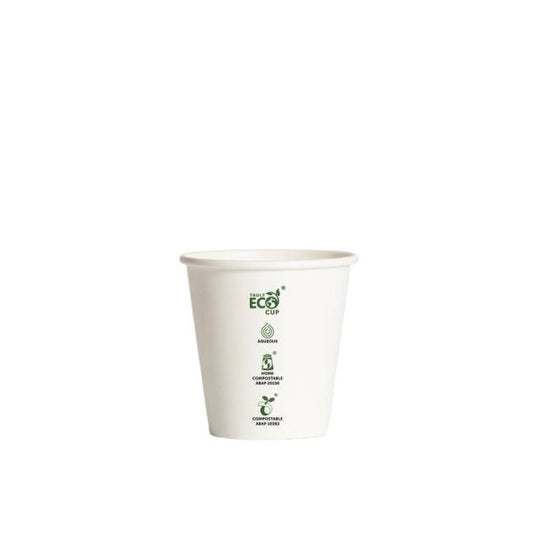 6oz Single Wall Aqueous Truly Eco Cup - White