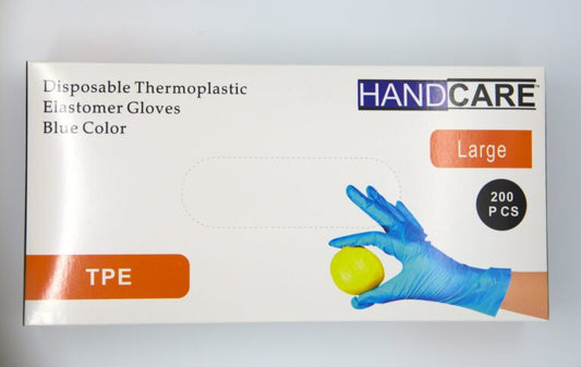 10(500) GLOVE PLASTIC BLUE LARGE