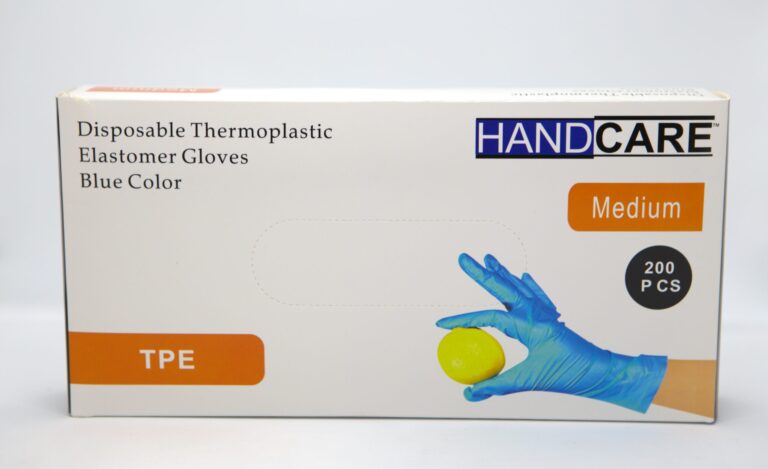 10(500) GLOVE PLASTIC BLUE MEDIUM