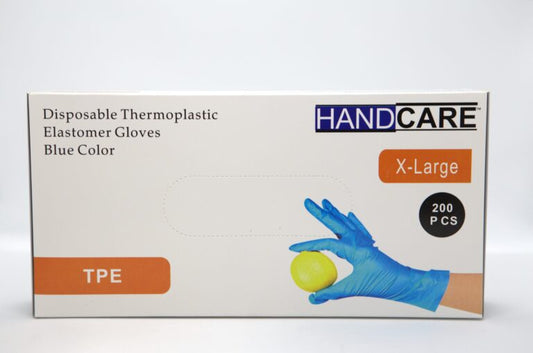 10(500) GLOVE PLASTIC BLUE X-LARGE