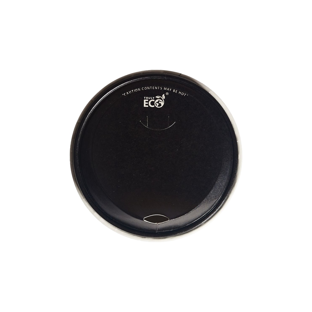 8oz Paper sipper lid (TE) - Black