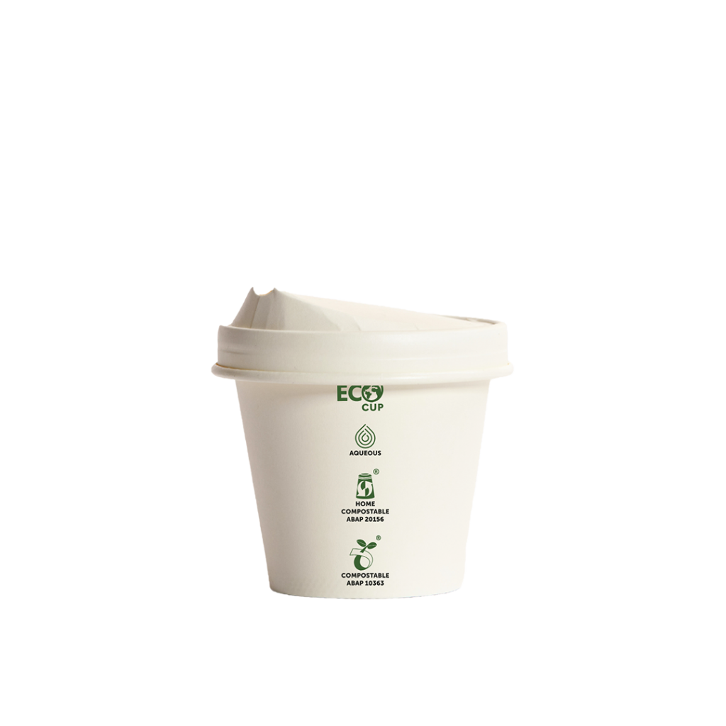 8oz Single Wall Aqueous Truly Eco Cup  - White