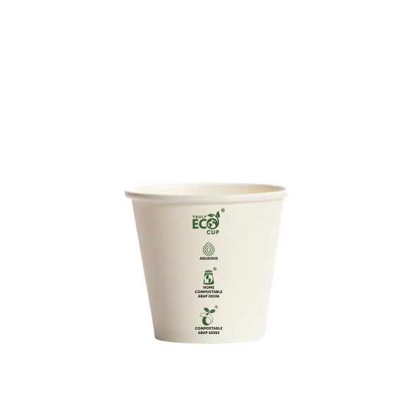 8oz Single Wall Aqueous Truly Eco Cup  - White