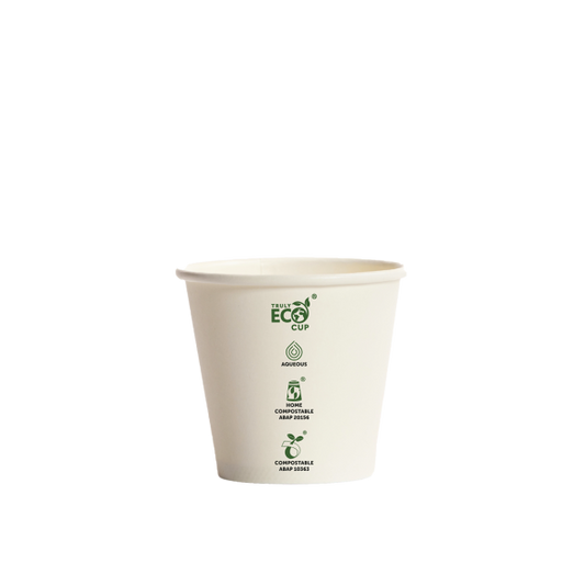 8oz Single Wall Aqueous Truly Eco Cup  - White