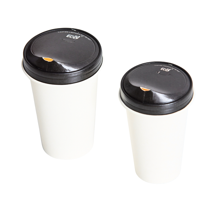 12oz Paper sipper lid (TE) - Black