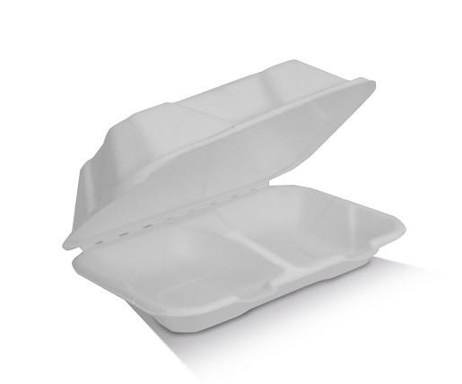 Sugarcane Clamshell/2 Compartments 250pc/ctn