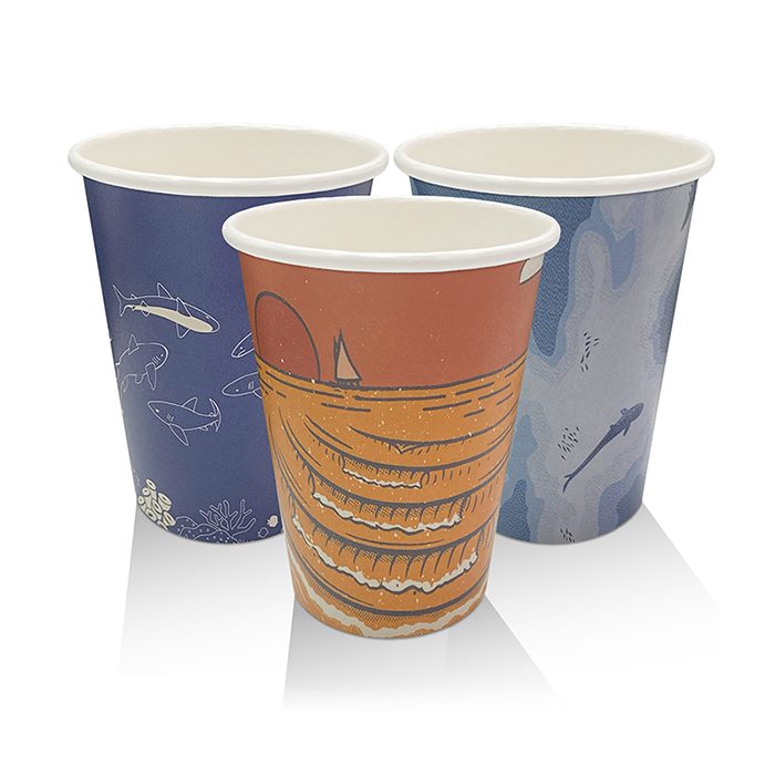 12oz Aqueous Coated Single Wall Cup Art Print 90mm 1000pc/ctn