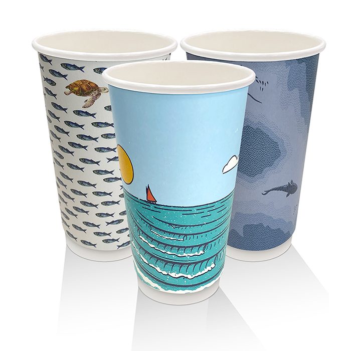 16oz Aqueous Coated Double Wall Cup Art Print 500pc/ctn