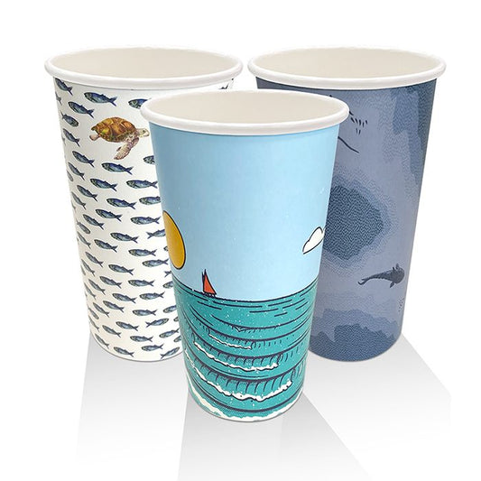 16oz Aqueous Coated Single Wall Cup Art Print 1000pc/ctn