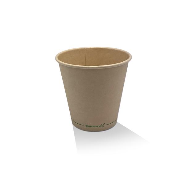 8oz Aqueous Coated Bamboo SW Cup/One -Lid -Fits -All