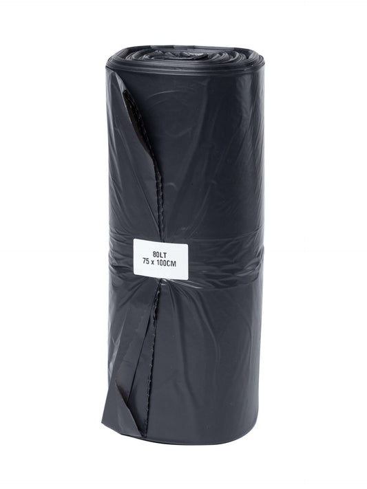 50(5) 80L BIN LINER BLACK HDPE
