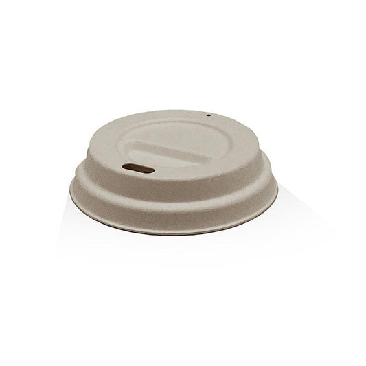 Bagasse Lid- 6/8/10oz/Natural 1000pc/ctn