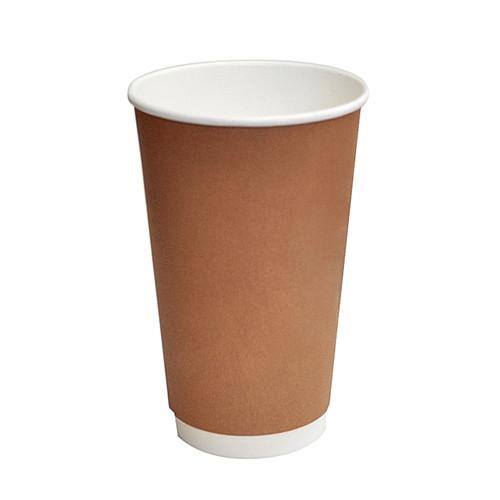 16oz PLA Coated Dw Cup/Brown Print 500pc/ctn