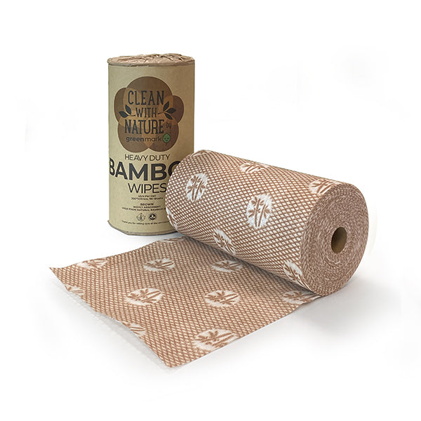 Heavy Duty Bamboo Wipes Brown
