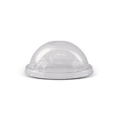 PET Dome Lid 78mm For 6/8oz/Die-Cut Hole 1000pc/ctn