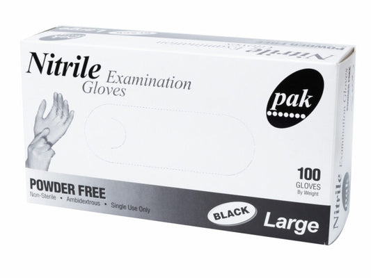 100(10) NITRILE BLACK LARGE PFREE