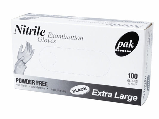 100(10) NITRILE BLACK XLARGE PFREE