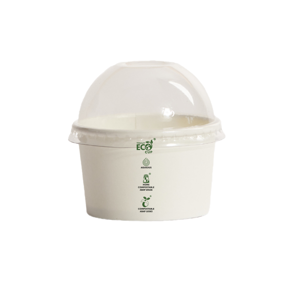 5oz Ice cream Aqueous Truly Eco cup - White