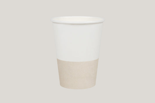 8oz UNI Single Wall Aqueous Truly Eco Cup - Split Sand (Ocean Range)