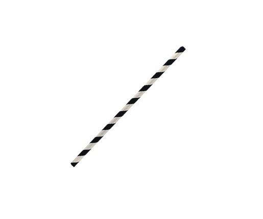 Paper Straw Cocktail-Black Strip 2500pc/ctn