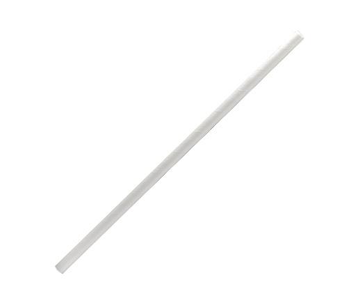 Paper Straw Cocktail-Plain White 2500pc/ctn