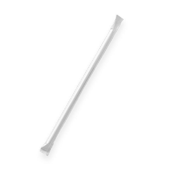 Paper Straw Flexi-Plain White-Individual Wrapped 2500pc