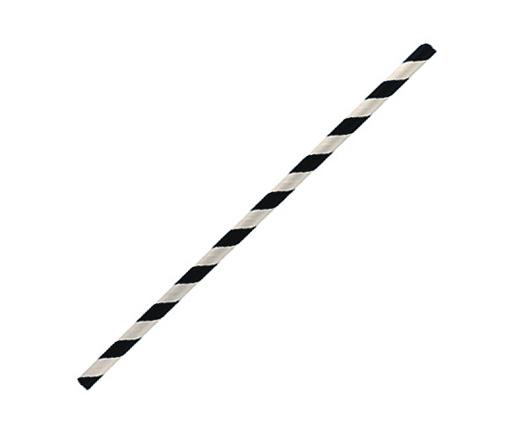 Paper Straw Regular-Black Stripe 2500pc/ctn