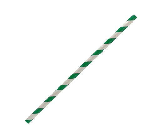 Paper Straw Regular-Green Stripe 2500pc/ctn