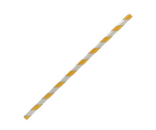 Paper Straw Regular-Yellow Stripe 2500pc