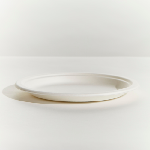 Sugarcane 9" Round Plate - White