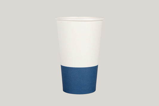 16oz Single Wall Aqueous Truly Eco Cup - Split Navy (Ocean Range)