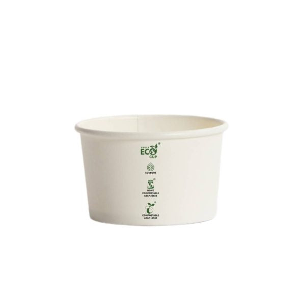 3oz Ice cream Aqueous Truly Eco cup - White