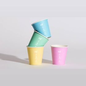 6oz Single Wall Aqueous Truly Eco Cup - Pastel