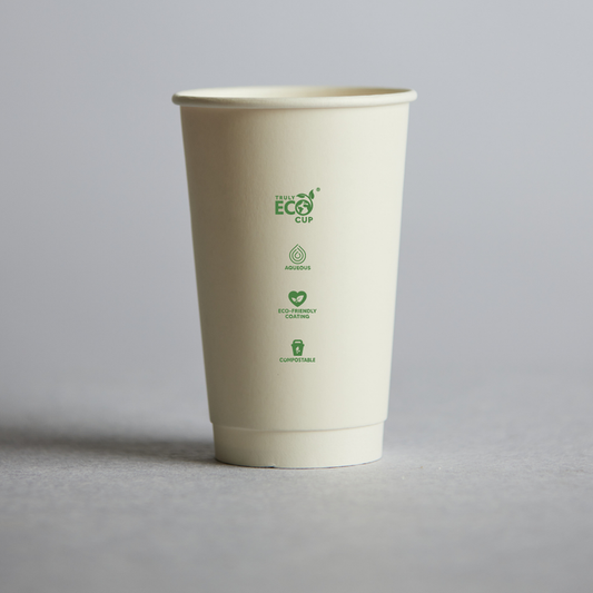 16oz Double wall Aqueous Truly Eco cup - White