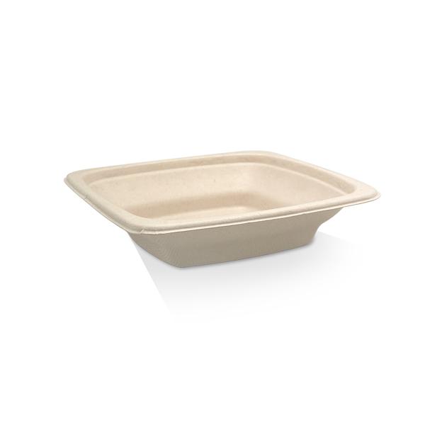 Unbleached Sugarcane Square Container 16oz