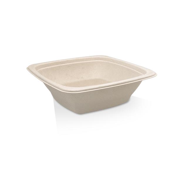 Unbleached Sugarcane Square Container 24oz