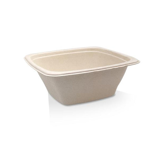 Unbleached Sugarcane Square Container 32oz